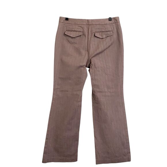 Ann Taylor Pants - Ann Taylor Bootcut Pants Womens 8 Mauve Pink Stretch Textured Slash Pockets